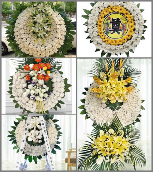 上海嘉定区外冈镇葛隆村花圈速递